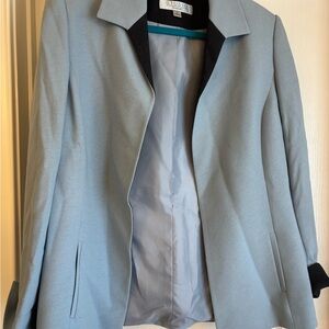 Size 14 Studio Light Blue Blazer with Grey Accents